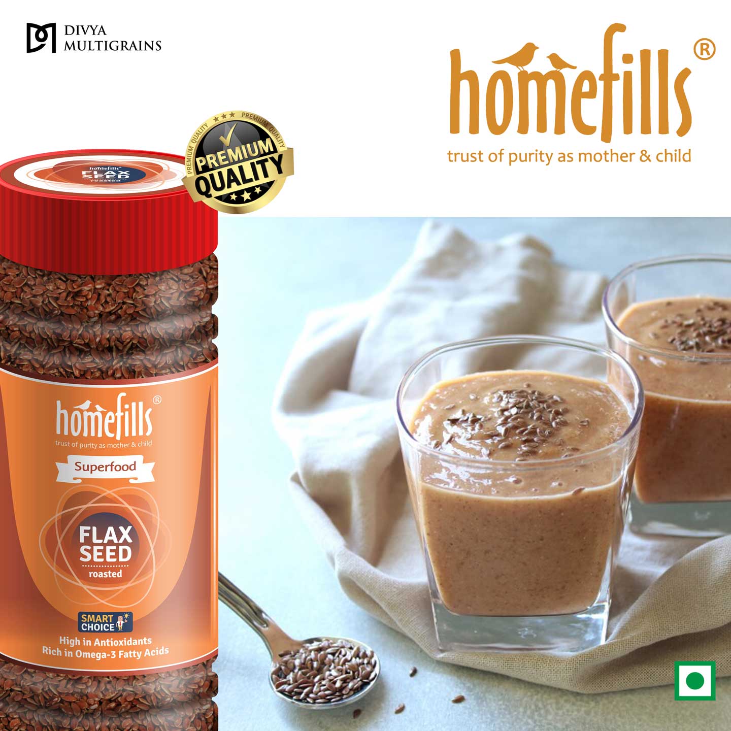 Homefills Flax Seeds Roasted