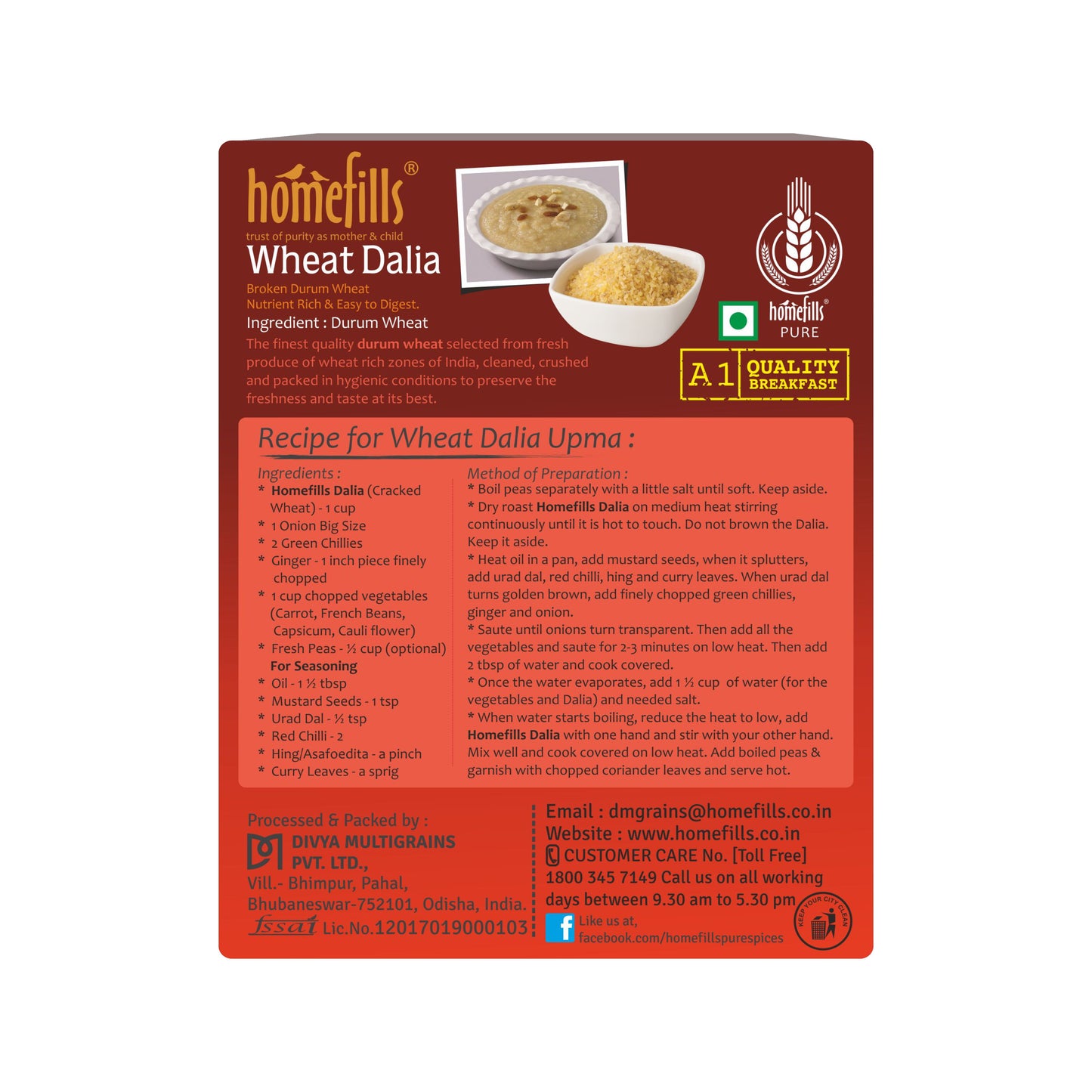 Homefills Wheat Dalia (Box)